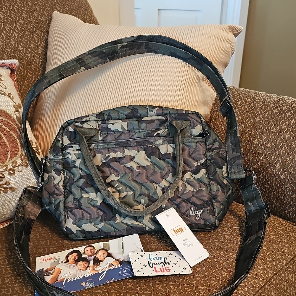 Lug Olive Camouflage Quilted Bag